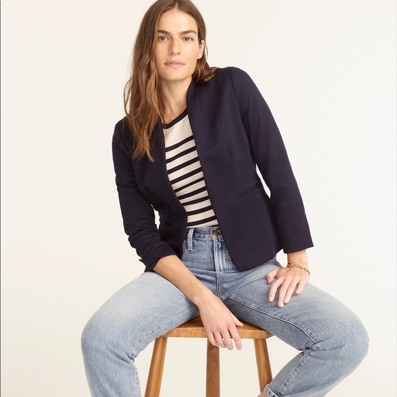 J. Crew Going-Out Blazer in Stretch Twill - Navy - New with Tags - Picture 2 of 16